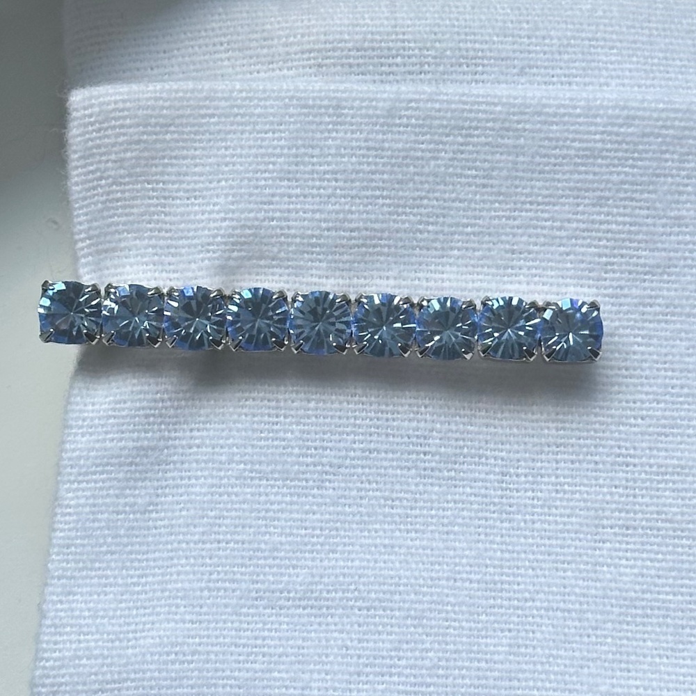 Danny Pollak Light Sapphire Swarovski Crystal Bobby Pin (#4) - approx. 2.5 in. - Picture 2 of 9